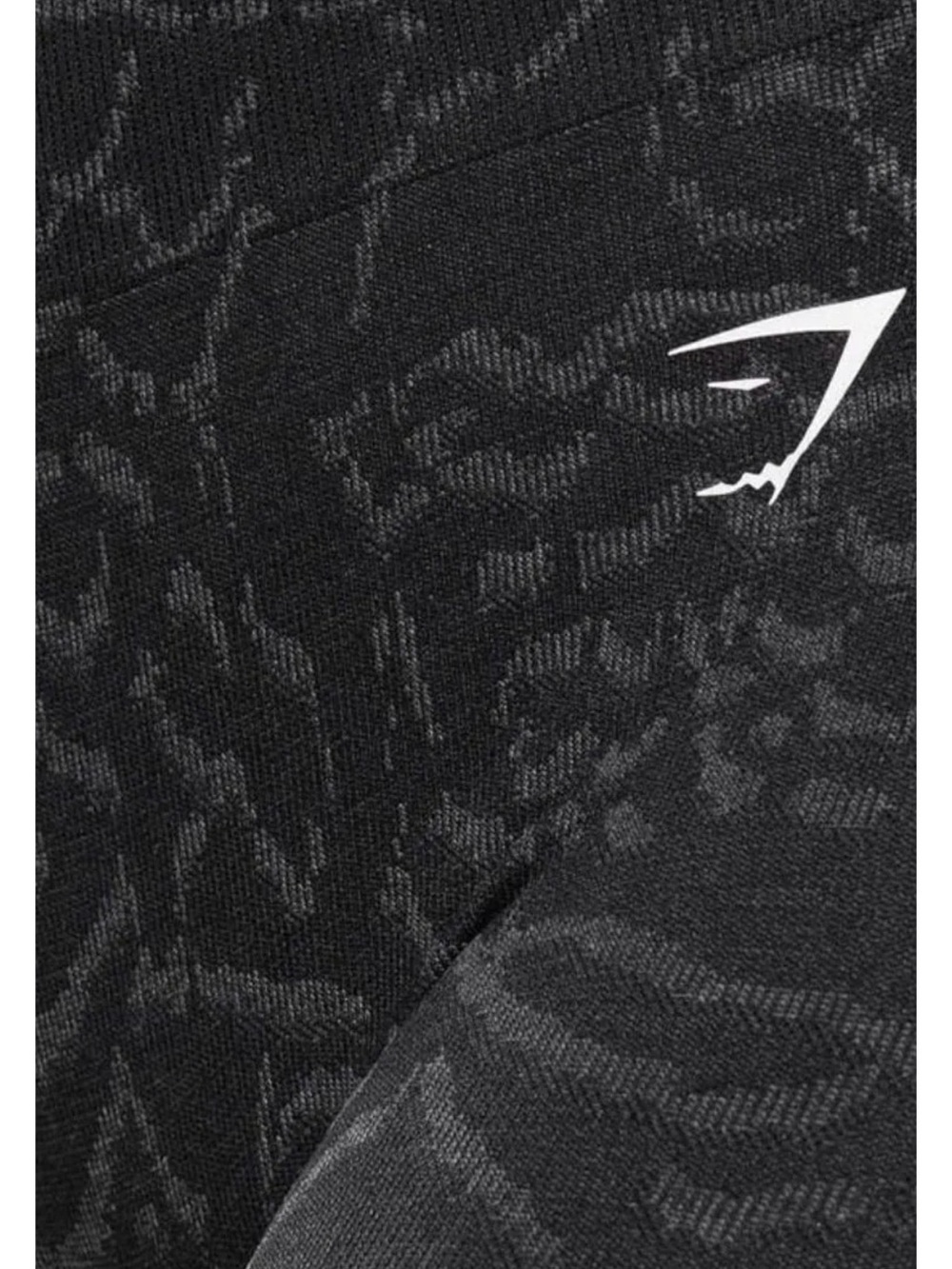 Gymshark Black and White Shark Logo Performance Leggings